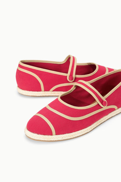Nora Espadrille Flat Rouge | STAUD Exclusive