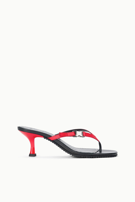 Flynn Kitten Heel Black Red Rose | STAUD Latest