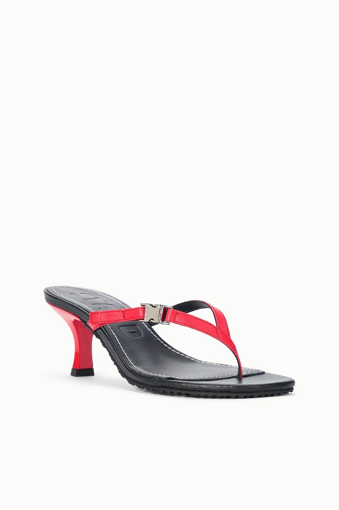 Flynn Kitten Heel Black Red Rose | STAUD Latest