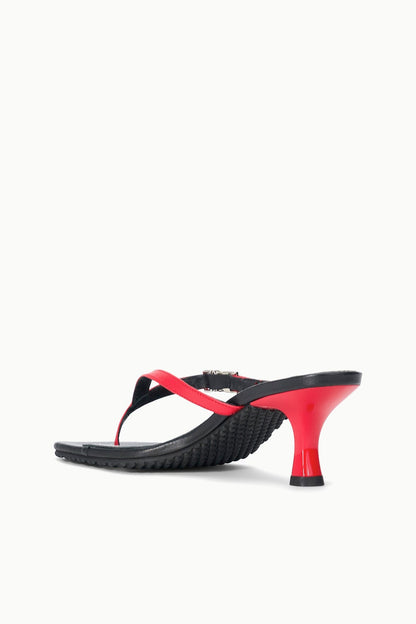 Flynn Kitten Heel Black Red Rose | STAUD Latest