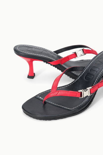 Flynn Kitten Heel Black Red Rose | STAUD Latest
