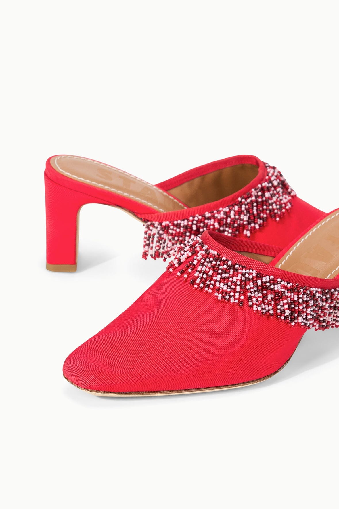 Joanna Kitten Heel Mule Red Rose | STAUD Featured