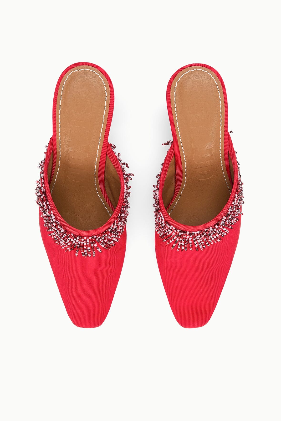 Joanna Kitten Heel Mule Red Rose | STAUD Featured