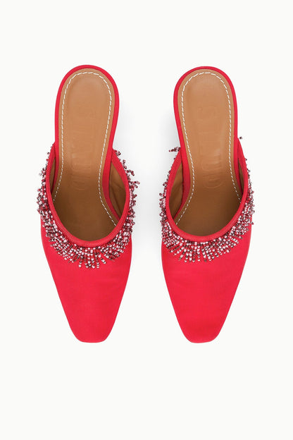Joanna Kitten Heel Mule Red Rose | STAUD Featured