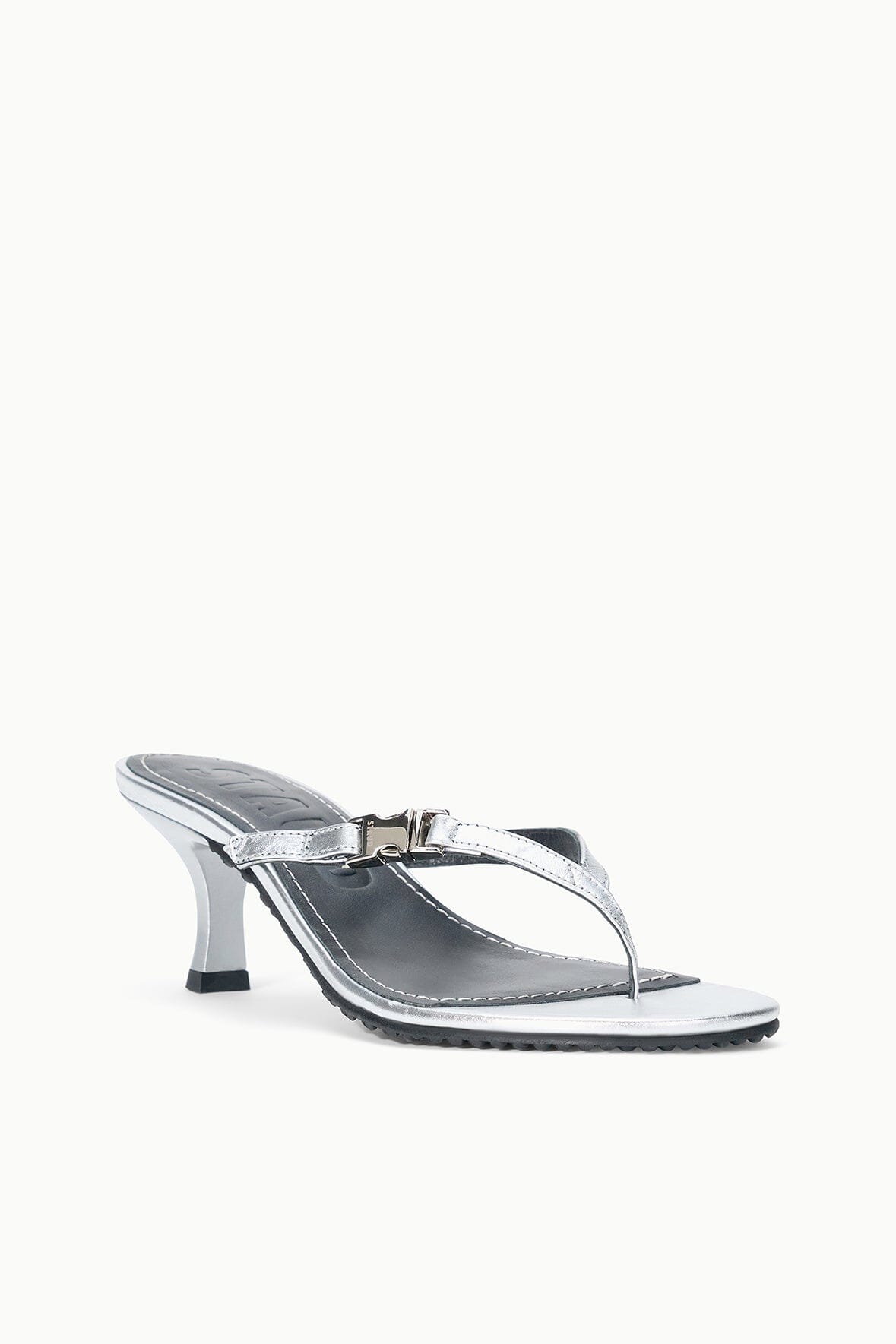 Flynn Kitten Heel Silver | STAUD Best Price