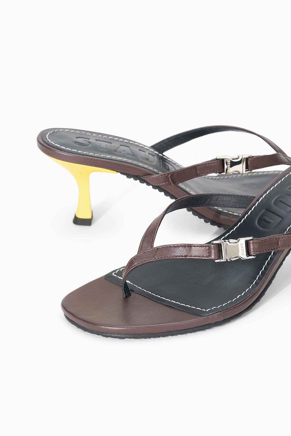 Flynn Kitten Heel Espresso Lemon | STAUD Featured