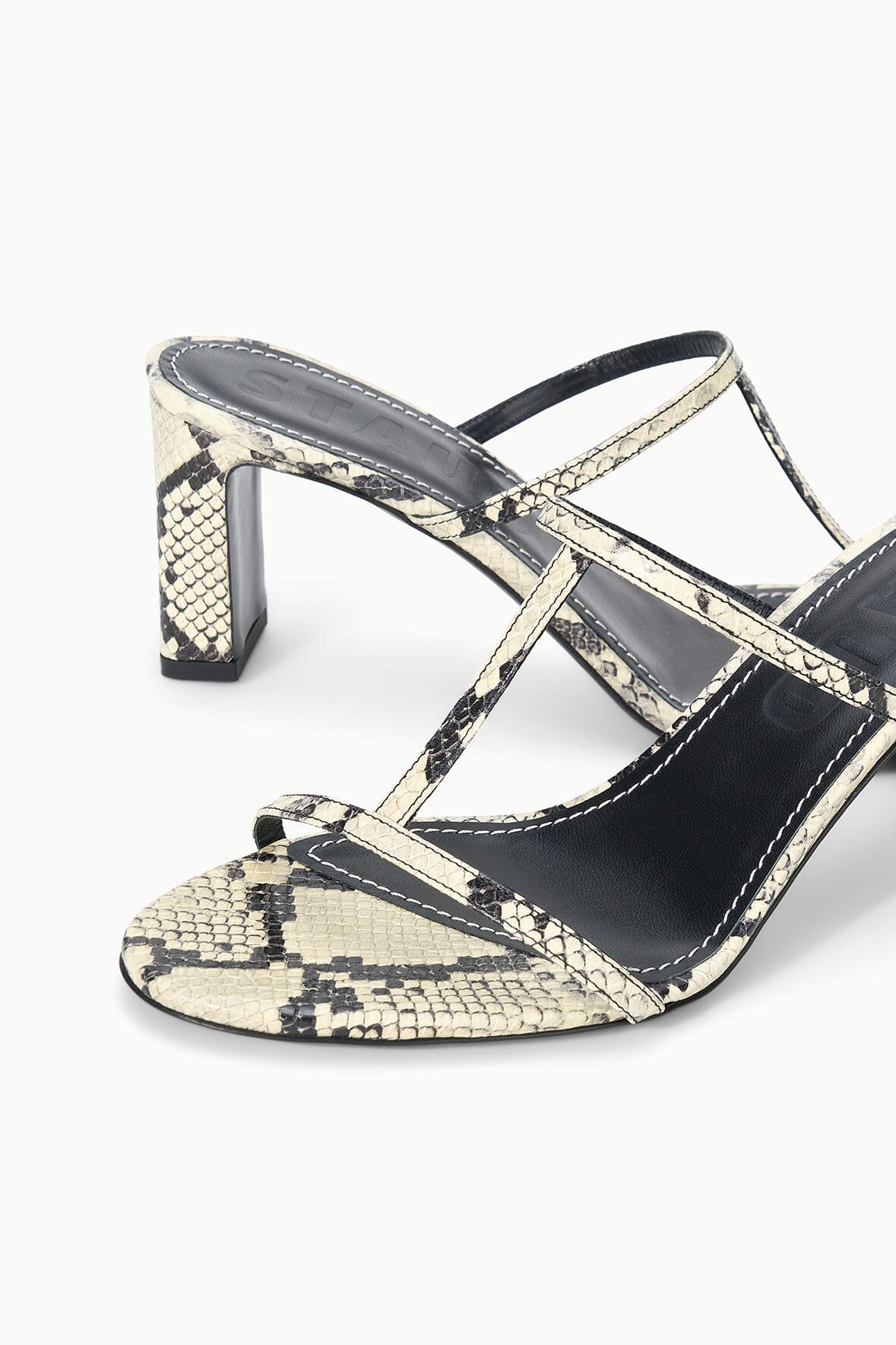 Talita Heel White Snake | STAUD Sale