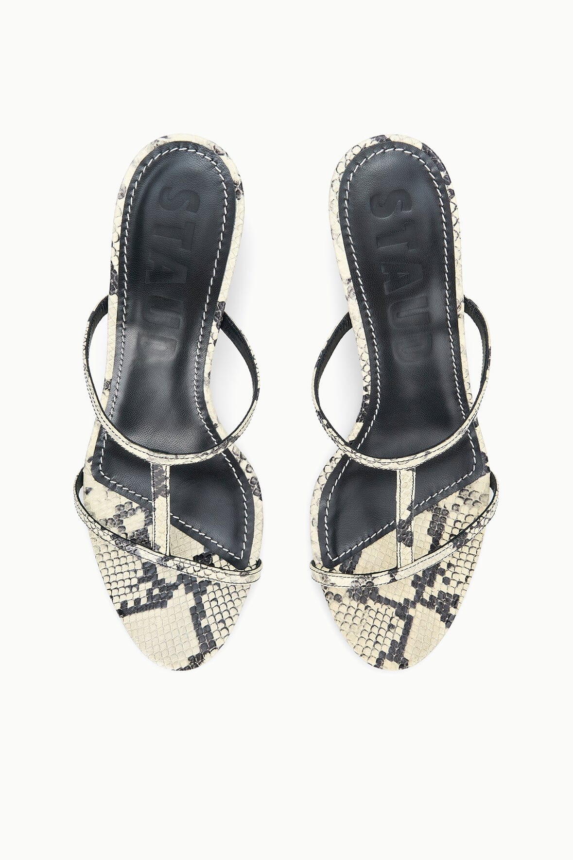 Talita Heel White Snake | STAUD Sale
