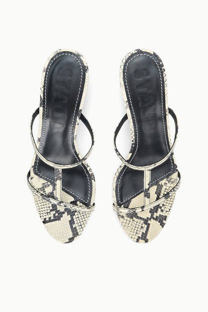 Talita Heel White Snake | STAUD Sale