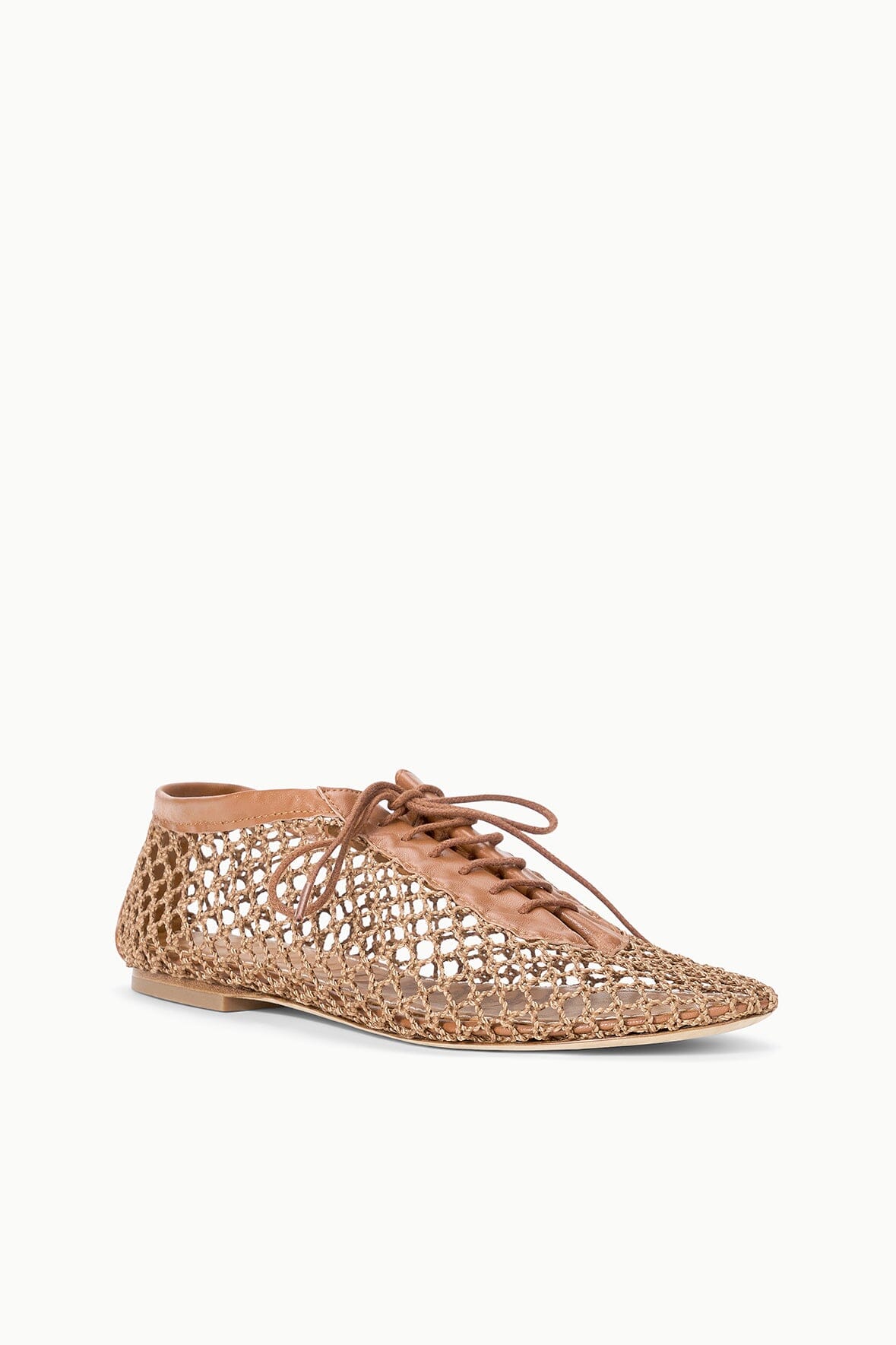 Kit Lace Up Flat Tan | STAUD Customer Favorite