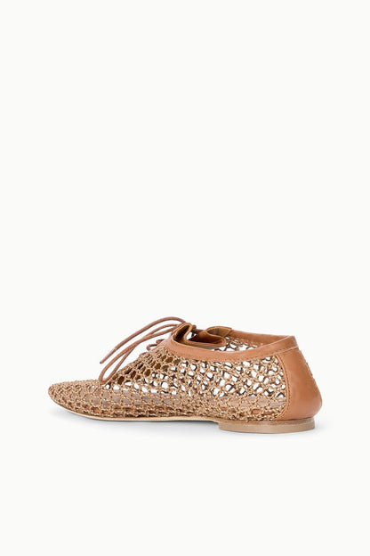Kit Lace Up Flat Tan | STAUD Customer Favorite