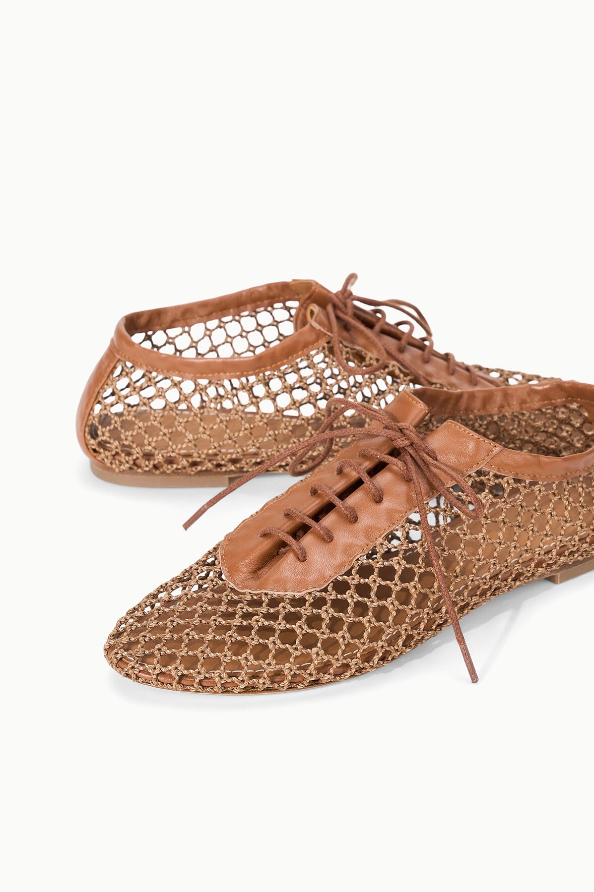 Kit Lace Up Flat Tan | STAUD Customer Favorite