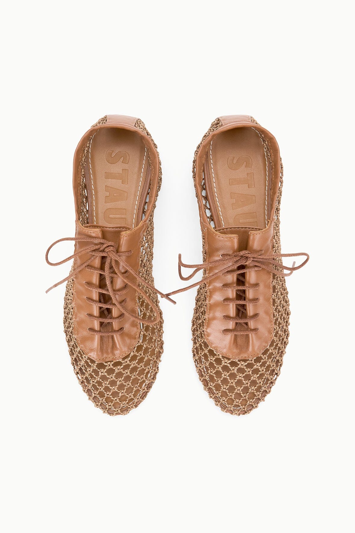 Kit Lace Up Flat Tan | STAUD Customer Favorite