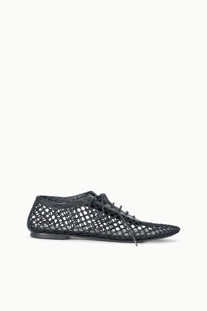 Kit Lace Up Flat Black | STAUD Quality