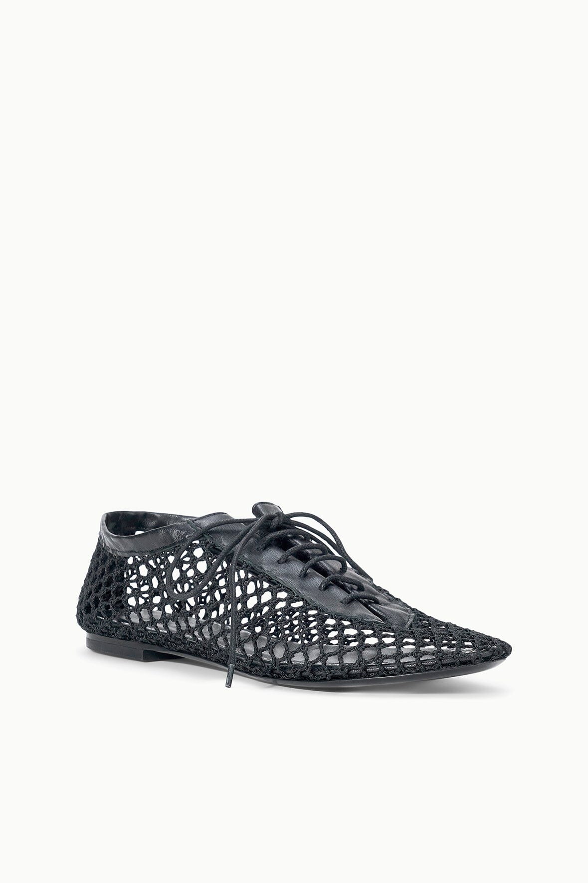 Kit Lace Up Flat Black | STAUD Quality