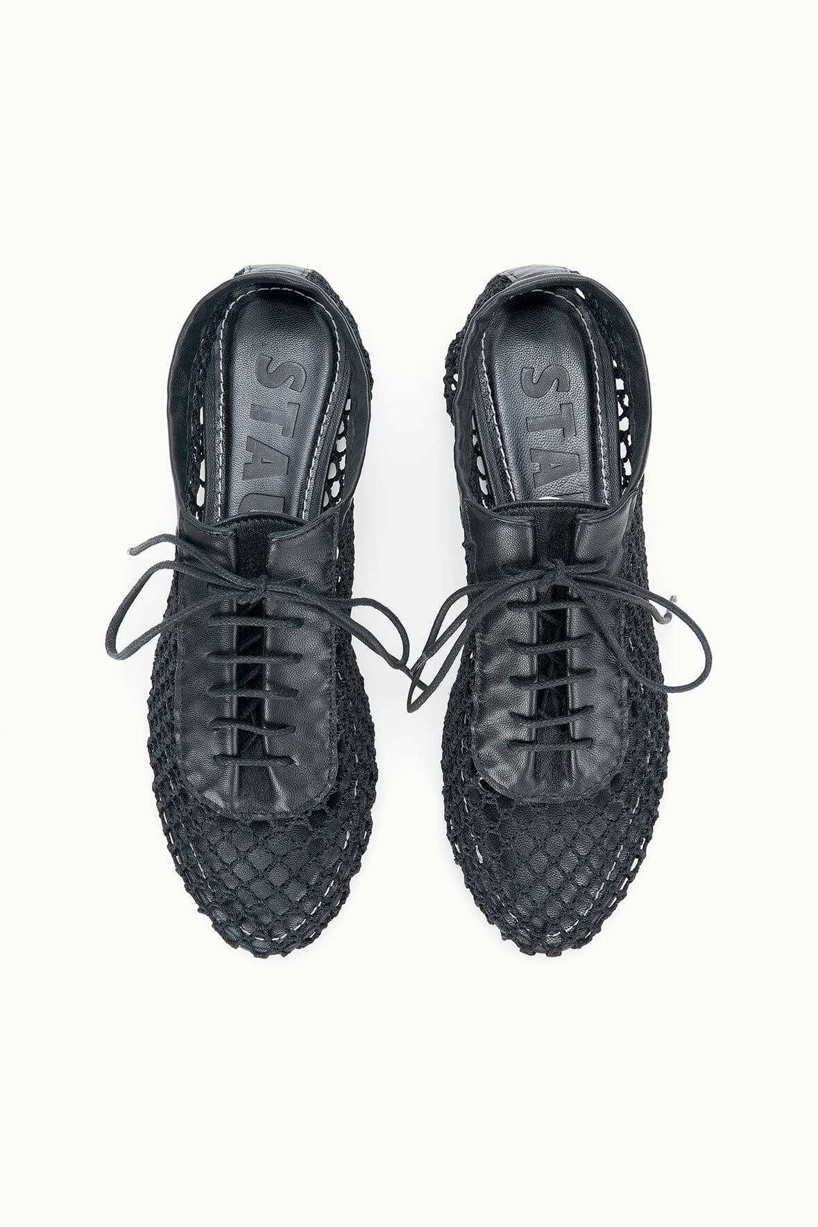 Kit Lace Up Flat Black | STAUD Quality