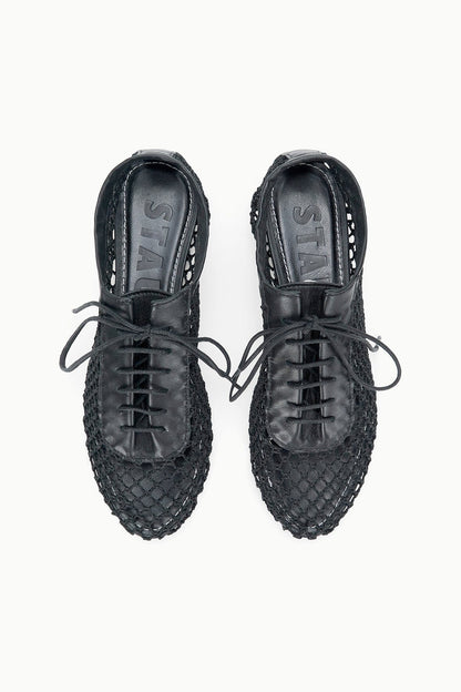Kit Lace Up Flat Black | STAUD Quality
