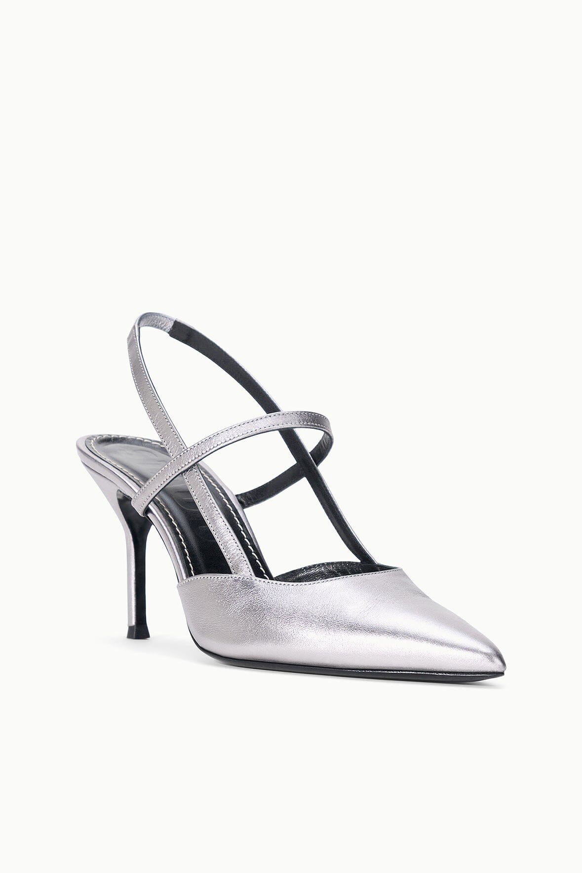 Sebastian High Heel Slingback Pewter | STAUD Customer Favorite