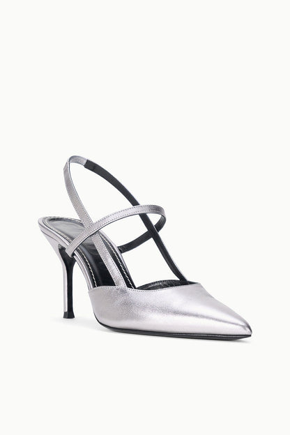 Sebastian High Heel Slingback Pewter | STAUD Customer Favorite