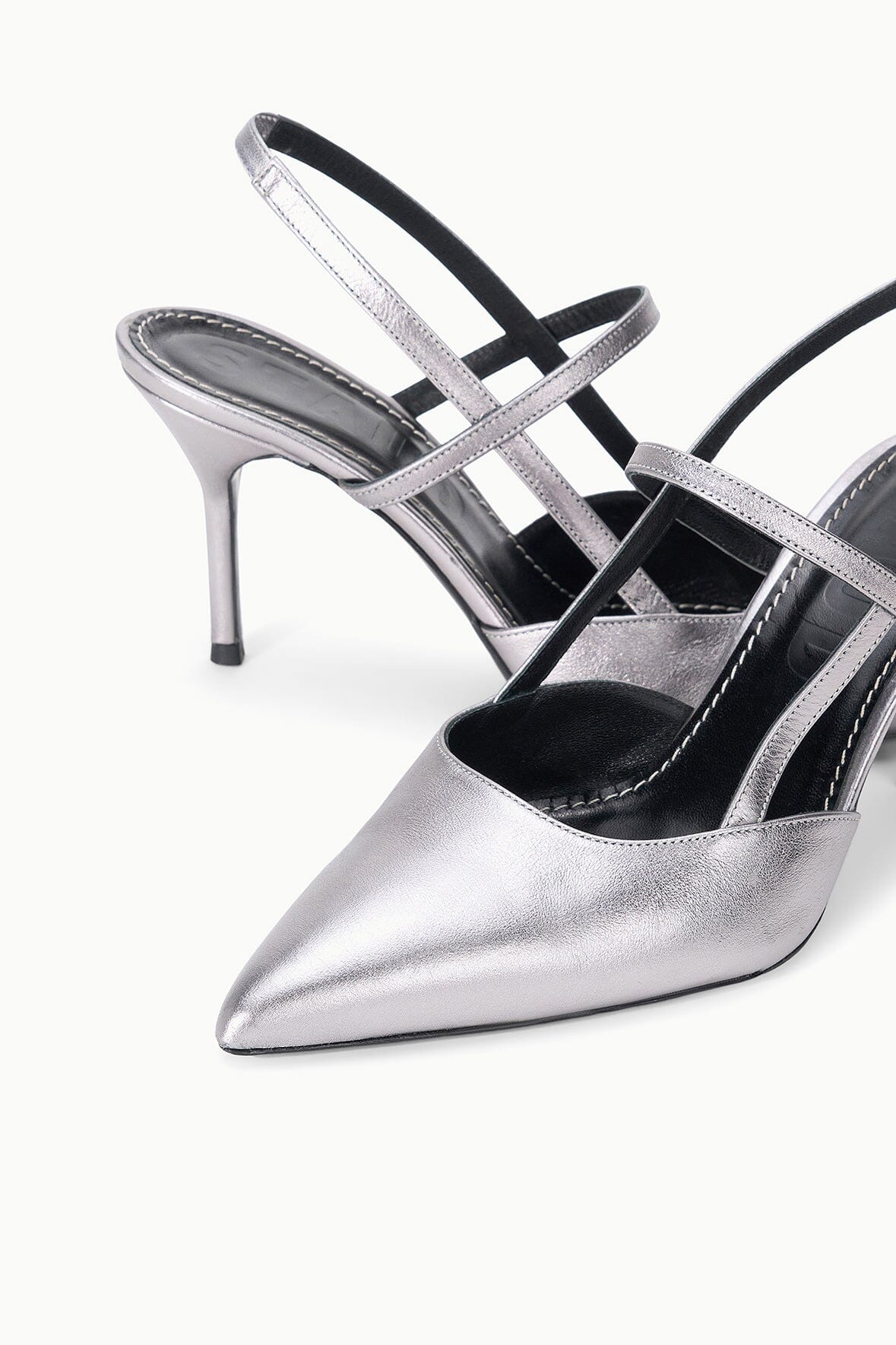 Sebastian High Heel Slingback Pewter | STAUD Customer Favorite