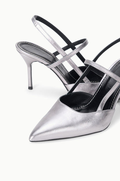 Sebastian High Heel Slingback Pewter | STAUD Customer Favorite