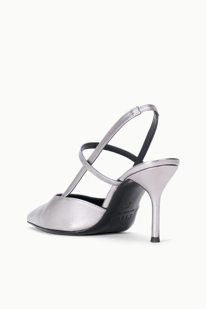 Sebastian High Heel Slingback Pewter | STAUD Customer Favorite