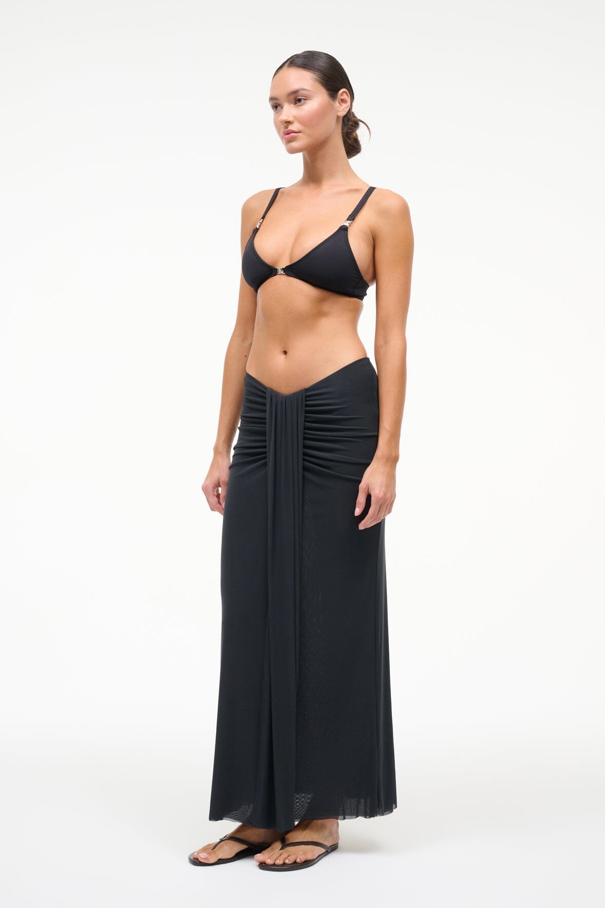 Soraya Mesh Skirt Black | STAUD Customer Favorite