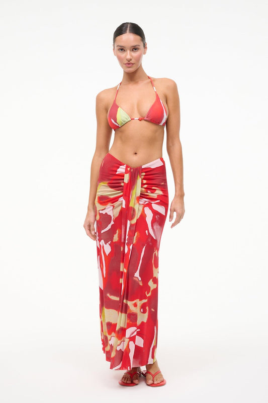 Soraya Mesh Skirt Red Zone | STAUD Customer Favorite
