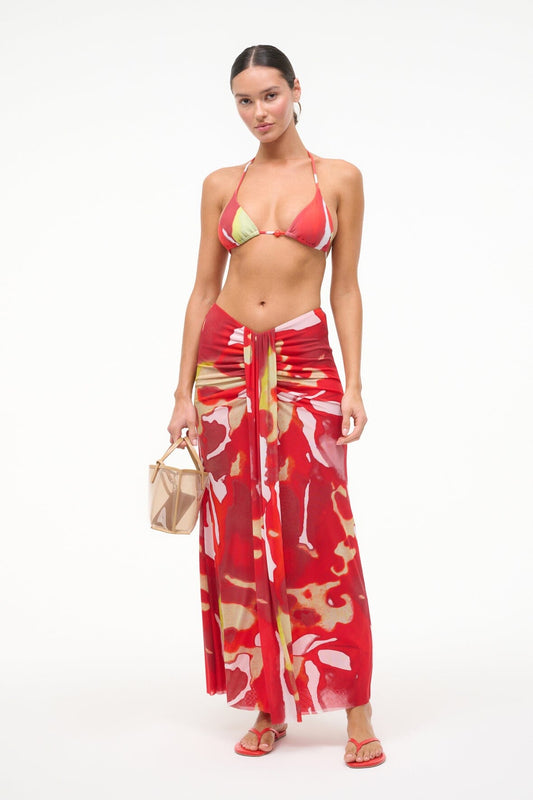 Lido Triangle Bikini Top Red Zone | STAUD Best Price