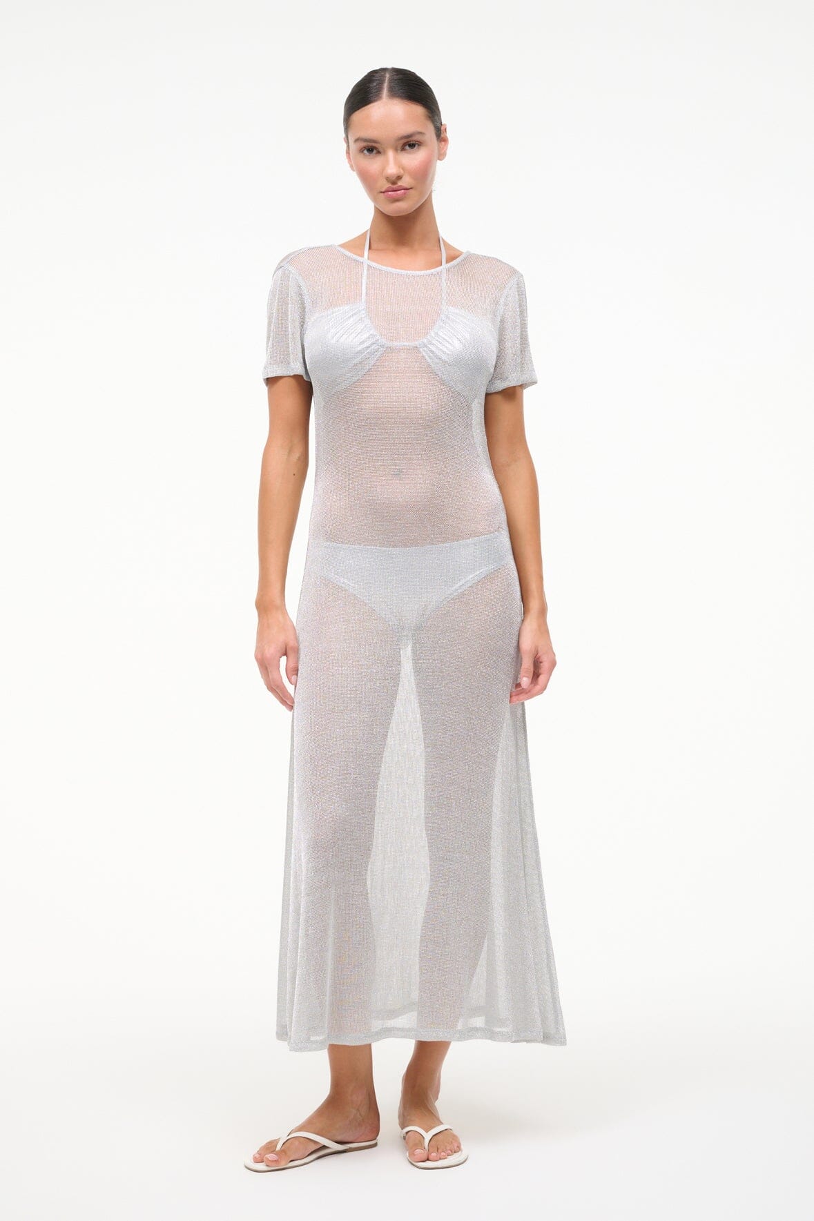 Zinc Dress Silver | STAUD Popular