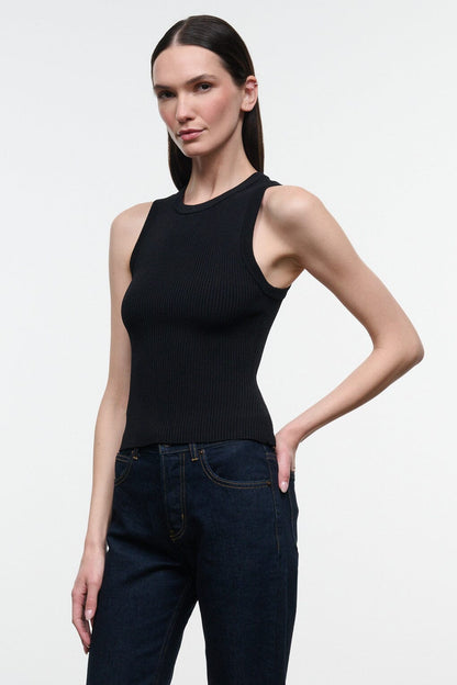 Malia Tank Black | STAUD Signature