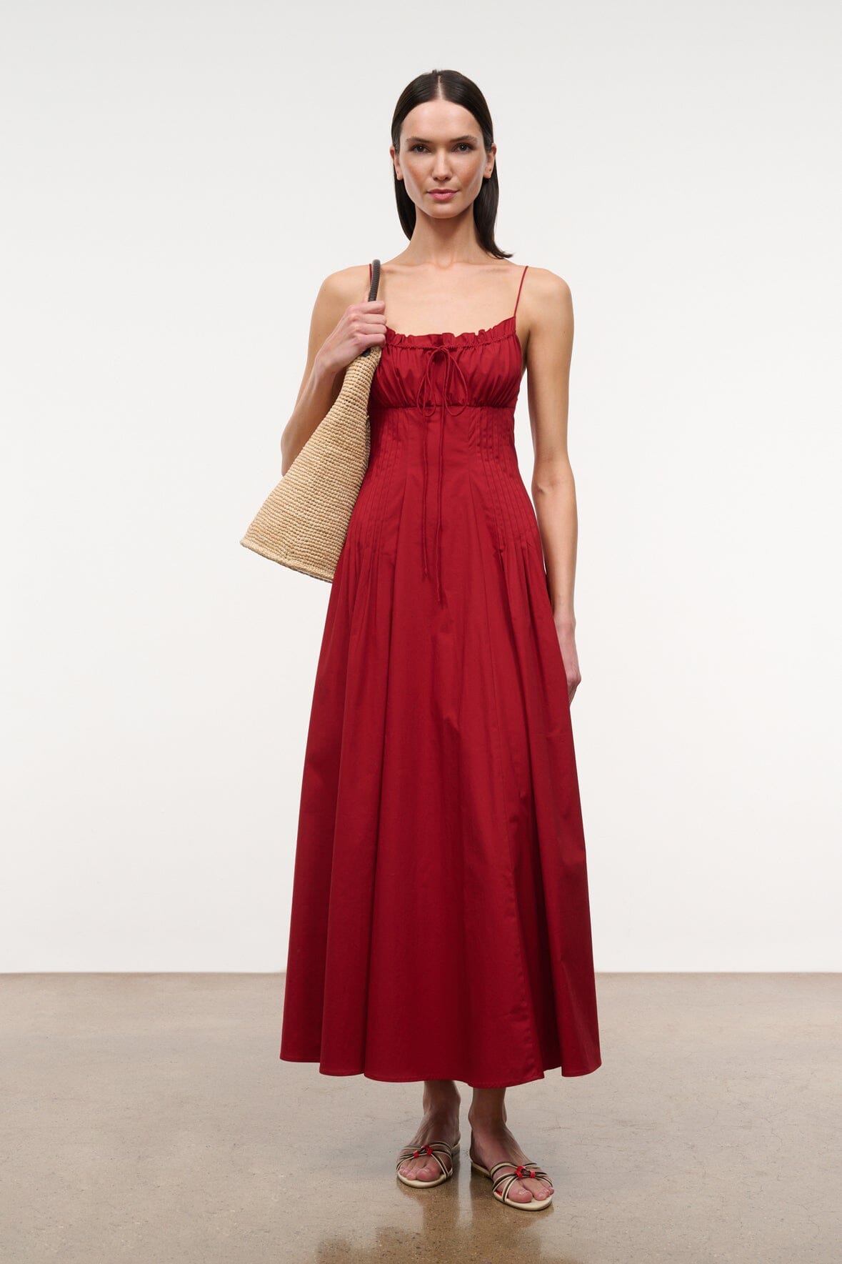 Margi Dress Rouge | STAUD Premium