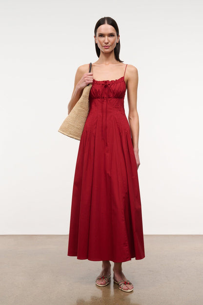 Margi Dress Rouge | STAUD Premium