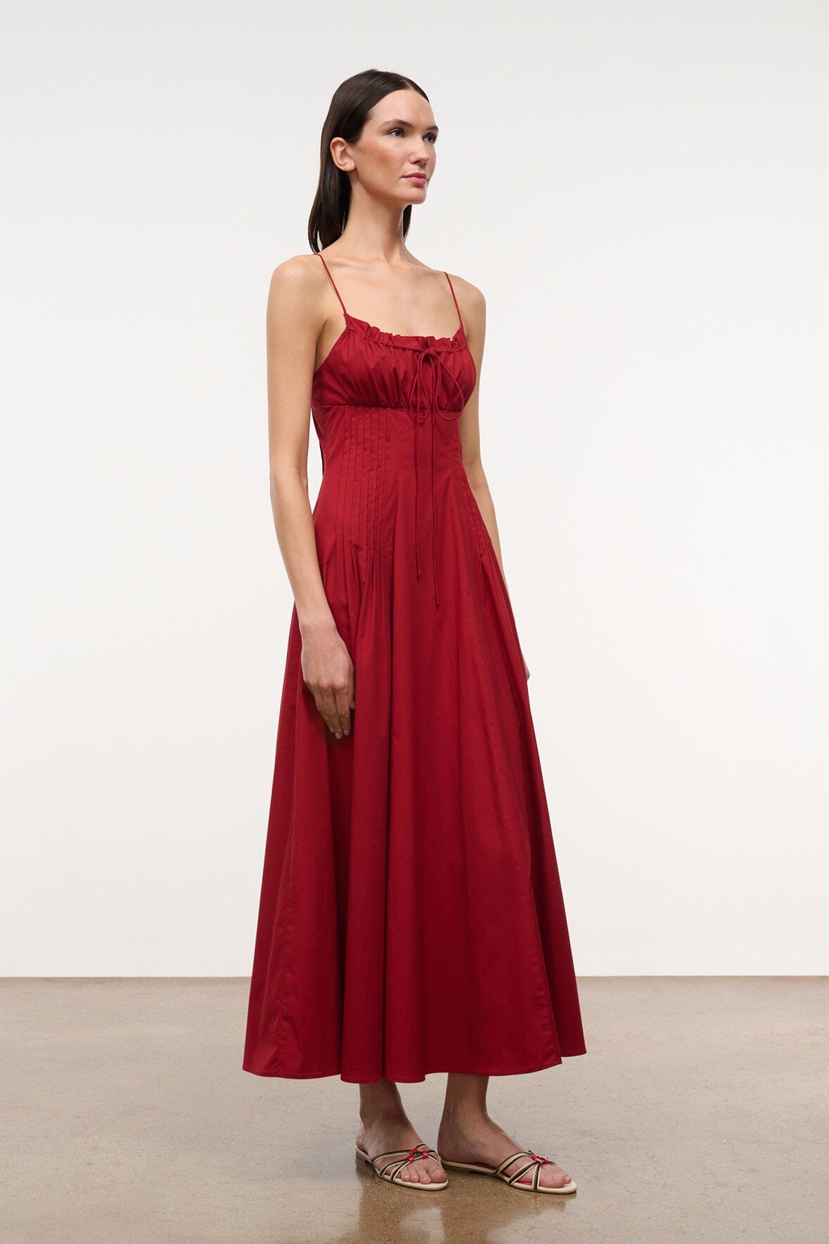 Margi Dress Rouge | STAUD Premium