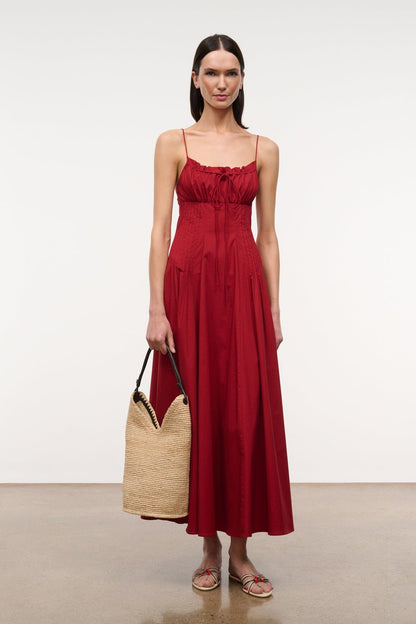 Margi Dress Rouge | STAUD Premium