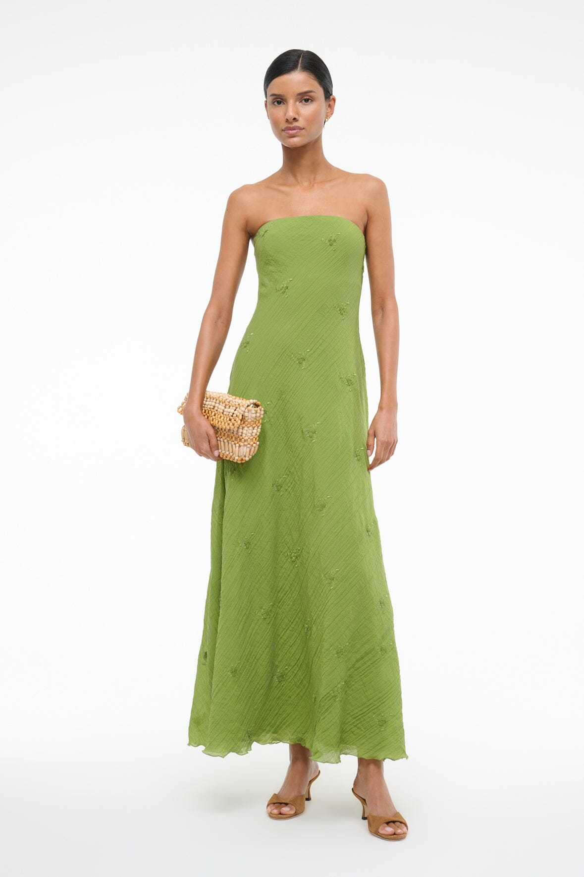 Cassie Dress Garden Green | STAUD Essential