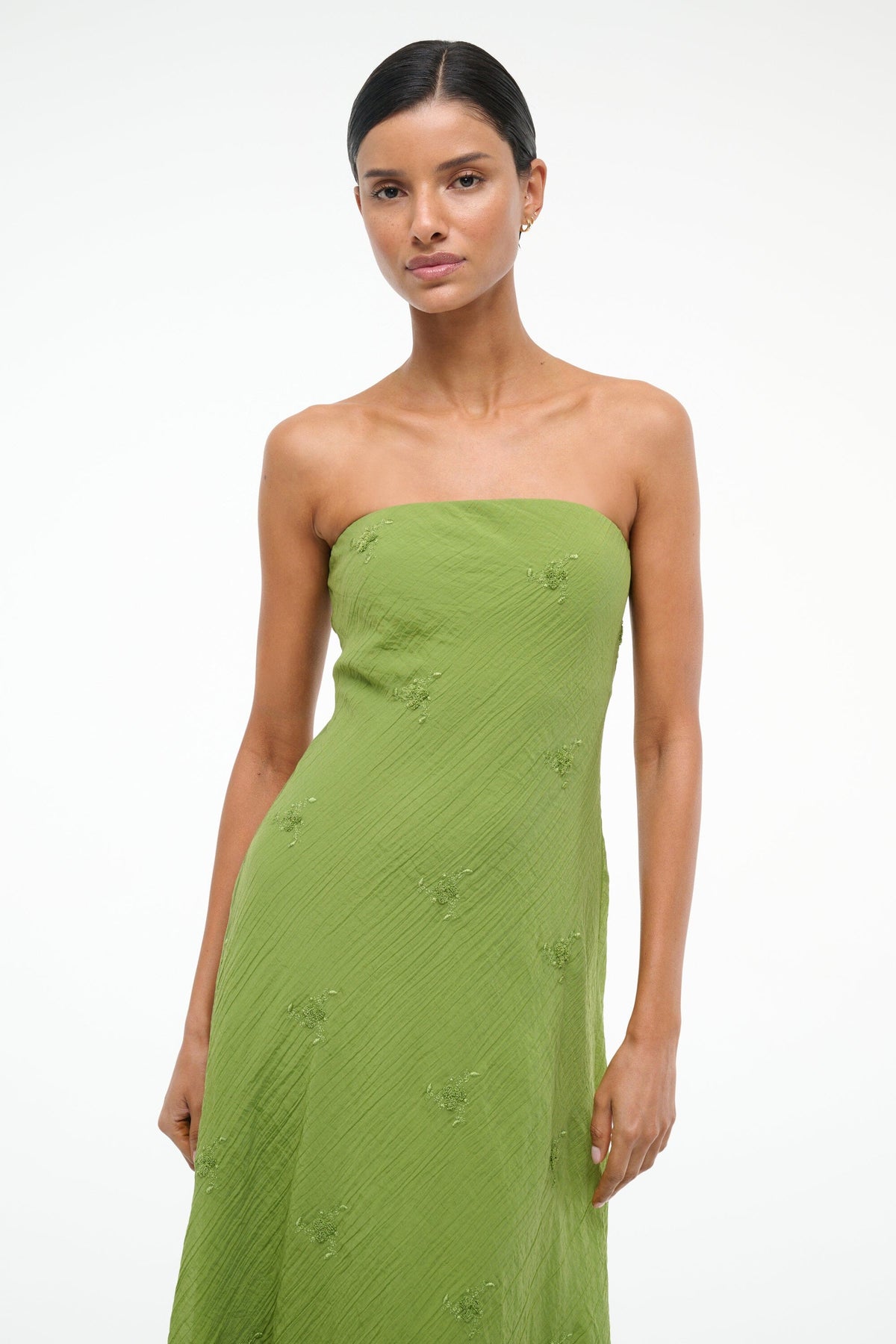 Cassie Dress Garden Green | STAUD Essential