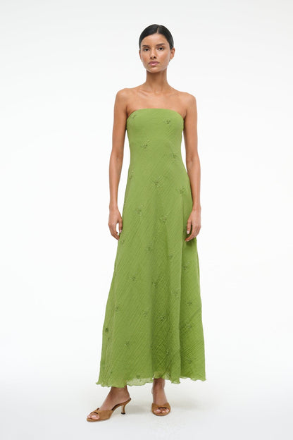 Cassie Dress Garden Green | STAUD Essential