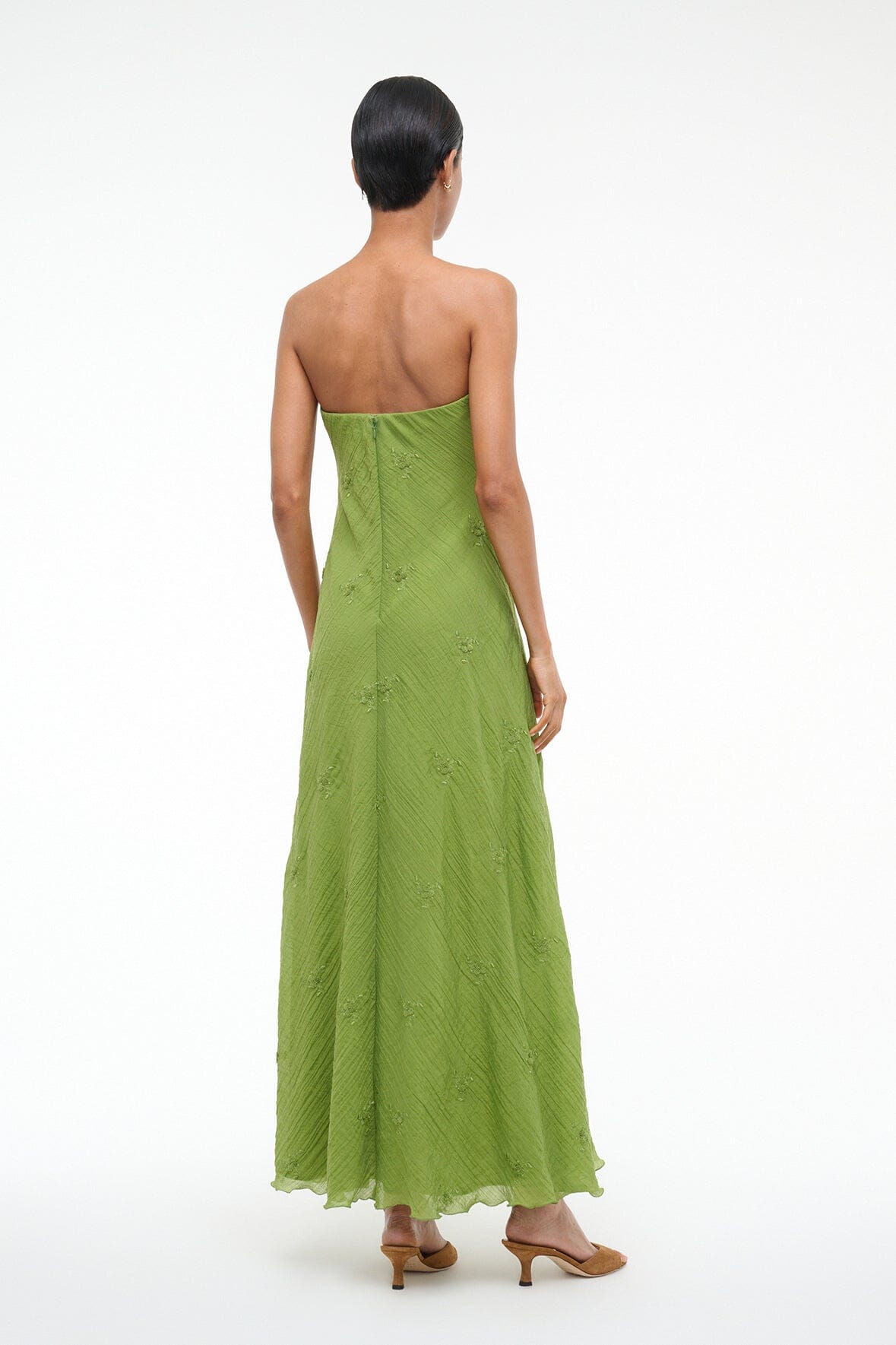 Cassie Dress Garden Green | STAUD Essential