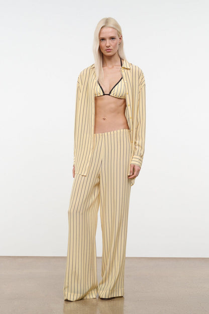 Nolan Silk Shirt Monday Stripe | STAUD Essential