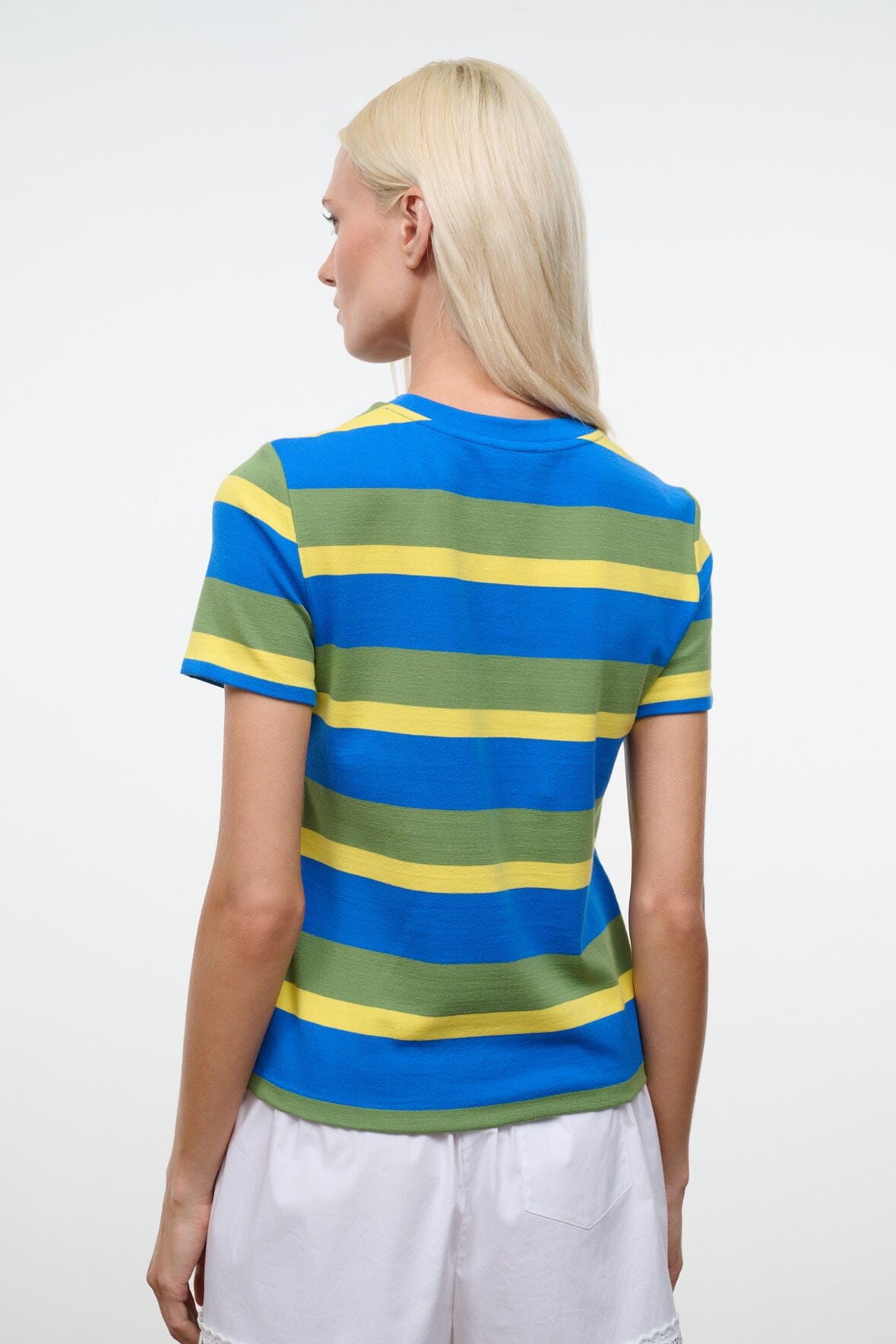 Weekend Crew Tee Costa Stripe | STAUD Customer Favorite