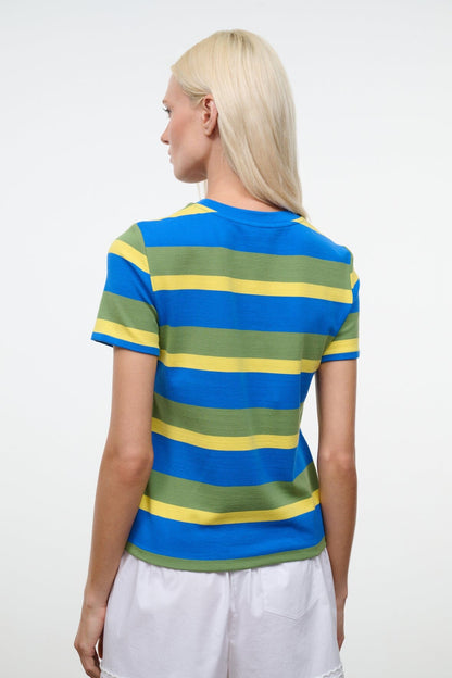 Weekend Crew Tee Costa Stripe | STAUD Customer Favorite