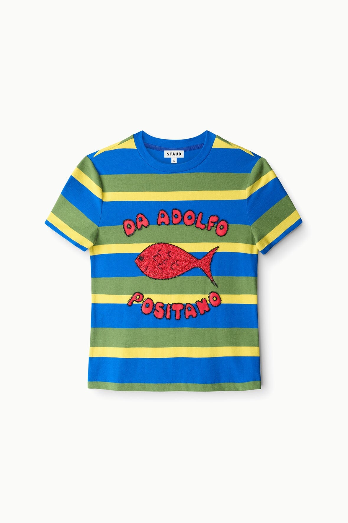 Weekend Crew Tee Costa Stripe | STAUD Customer Favorite