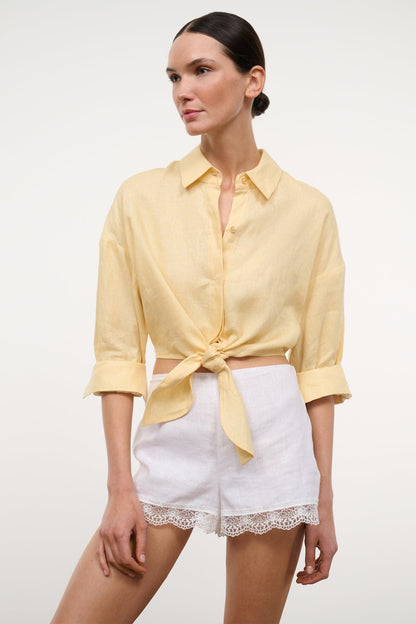Lisa Linen Top Butter | STAUD Smart Buy