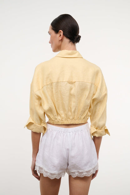 Lisa Linen Top Butter | STAUD Smart Buy