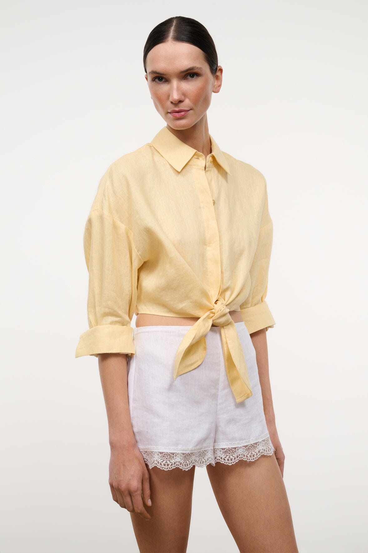 Lisa Linen Top Butter | STAUD Smart Buy