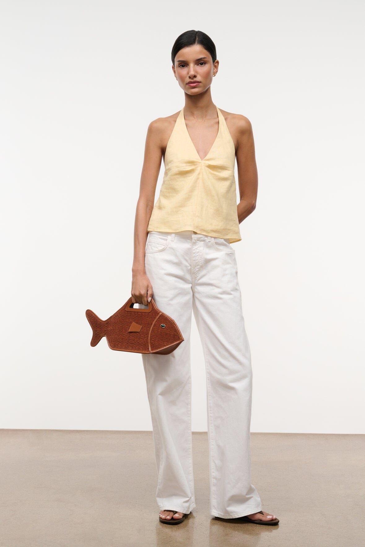 Corso Linen Top Butter | STAUD Recommended