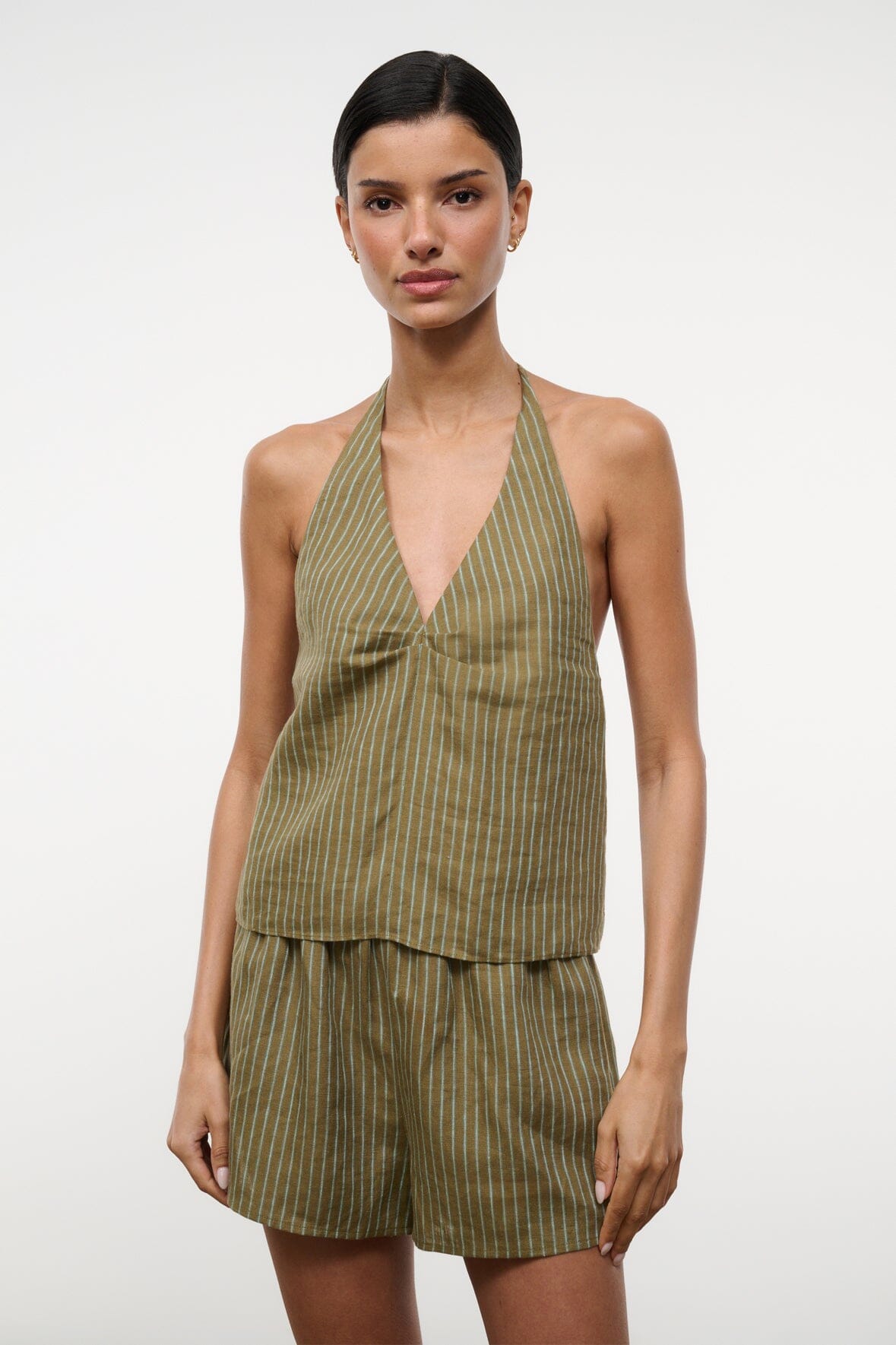 Corso Linen Top Porto Stripe | STAUD Exclusive