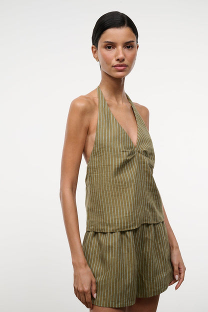 Corso Linen Top Porto Stripe | STAUD Exclusive