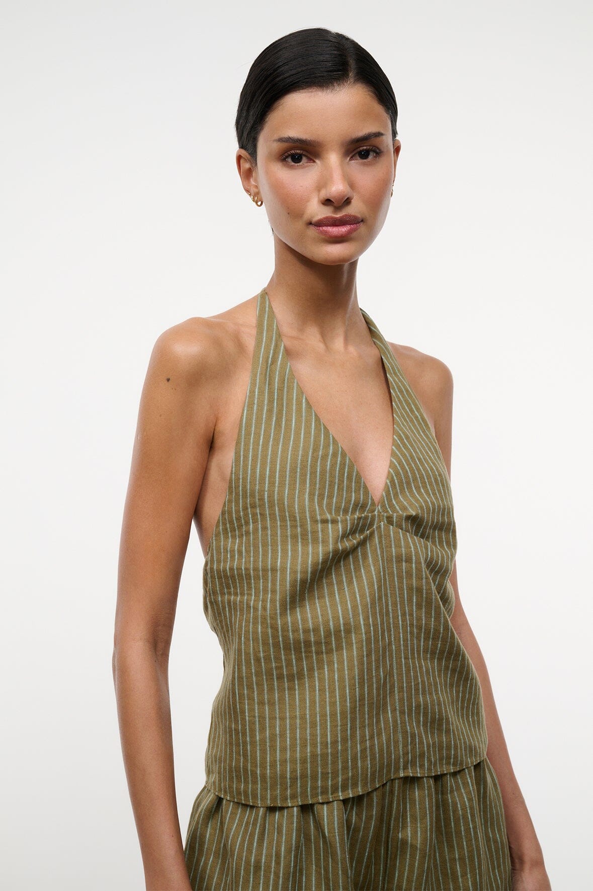 Corso Linen Top Porto Stripe | STAUD Exclusive